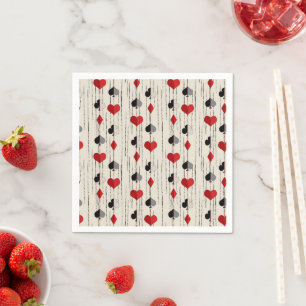 Poker Playing Card Symbols Napkin