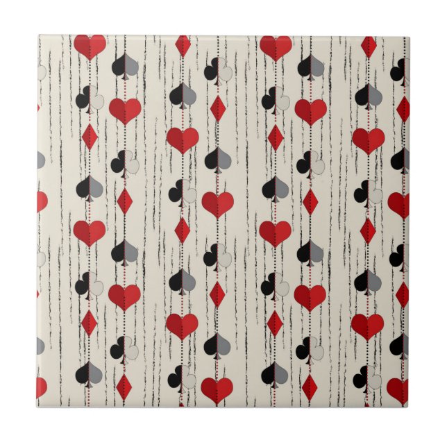 Poker Playing Card Symbols Tile (Front)