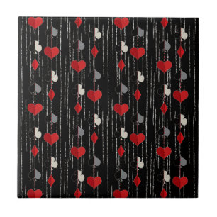 Poker playing card symbols. tile