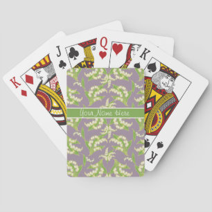 Poker Playing Cards: Lilies of the Valley, Mauve Cards