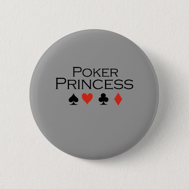 Poker Princess T-shirt 2 Inch Round Button (Front)