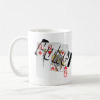 Poker Queens Dimensional Logo Coffee Mug.
