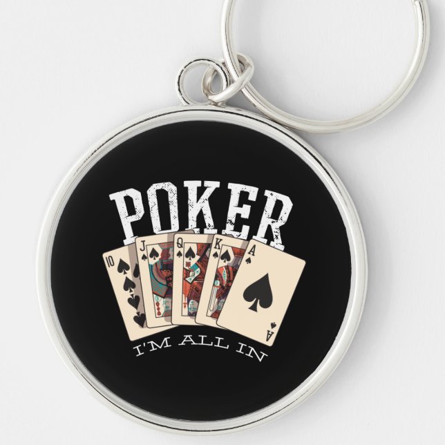 Poker Quote for Gambler Keychain (Front)