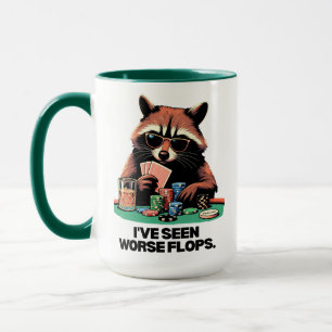 Poker Raccoon I’ve Seen Worse Flops Mug
