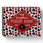 Poker Room Casino Game Nom personnalisé Monogramme