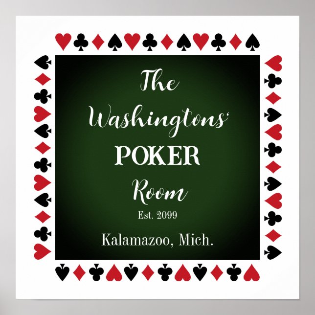 Poker Room for Him Poster Print (Front)