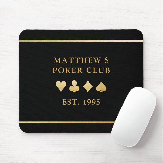 Poker Room Tournament Player Personalized Mouse Pad (With Mouse)