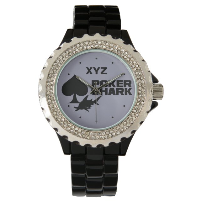 POKER SHARK custom initials watches (Front)
