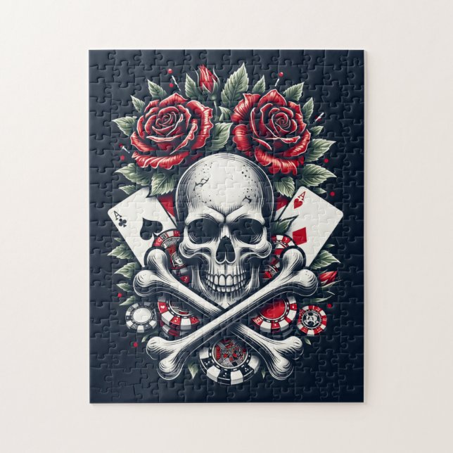 Poker Skull Jigsaw Puzzle (Vertical)