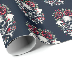 Poker Skull Wrapping Paper
