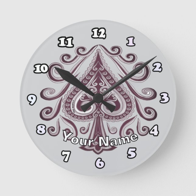 Poker Spades  Round Clock (Front)