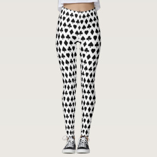 Poker Suits Pattern CUSTOM BACKGROUND COLOR Leggings
