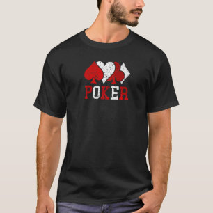 Poker Suits Spade Heart Diamond Club Vintage Poker T-Shirt