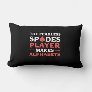 Poker The Fearles Spades Player Lumbar Pillow
