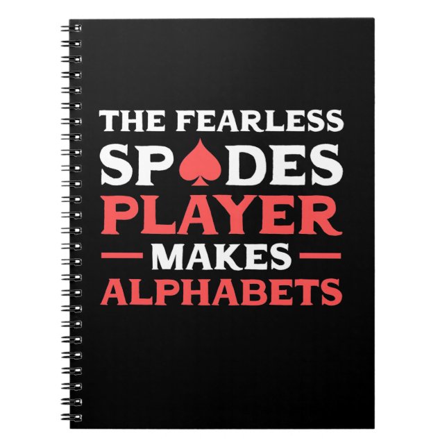 Poker The Fearles Spades Player Notebook (Front)