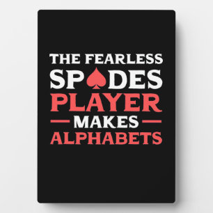 Poker The Fearles Spades Player Plaque