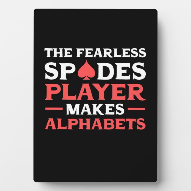 Poker The Fearles Spades Player Plaque (Front)
