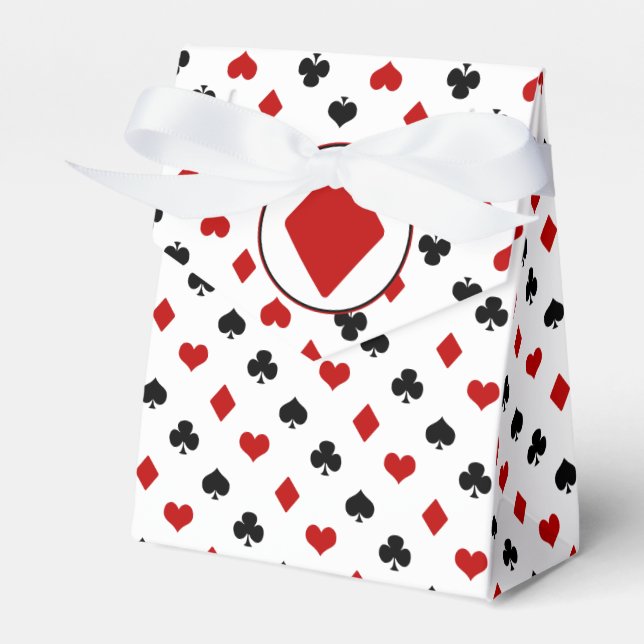 Poker Theme | Playing Card Theme | Red Diamond Favor Box (Front Side)
