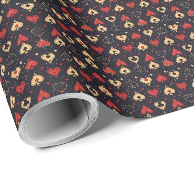 Poker Themed Playing Cards Gift Wrapping Paper  (Roll Corner)