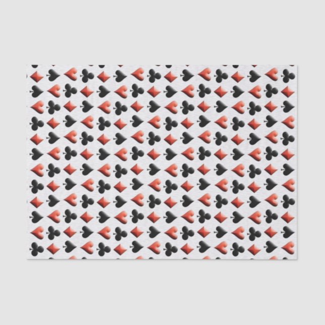 Poker Themed Playing Cards Tissue Paper (Front)