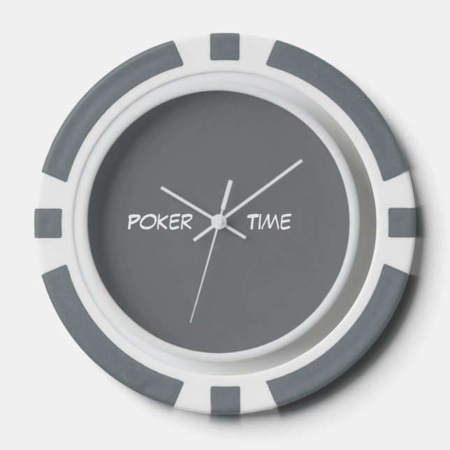 Poker Time Grey White  Chips (Front)