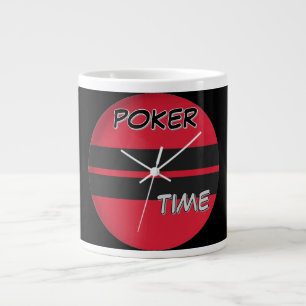 Poker Time Red Black  Large Coffee Mug