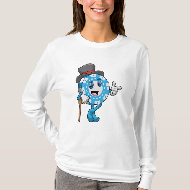 Poker with Poker chips T-Shirt (Front)