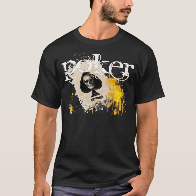 POKER WITH SKULL T-Shirt (Front)