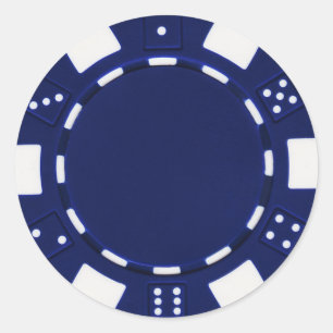 pokerchip sticker blue