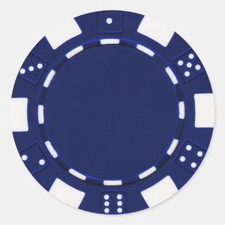 pokerchip sticker blue