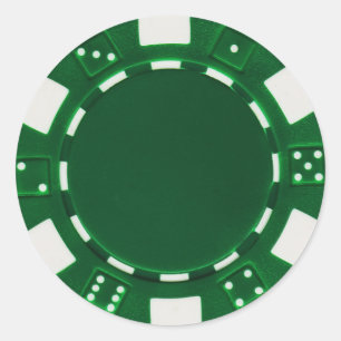 pokerchip sticker green