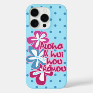 Pokii Hawaiian Aloha Hibiscus Polka Dot Turq iPhone 16 Pro Case
