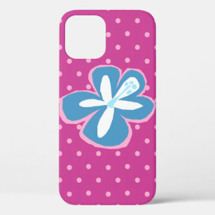 Pokii Hawaiian Cut Out Hibiscus Polka Dot Pink iPhone 12 Pro Case
