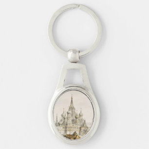 Pokrovsky Cathedral and Spasskaya Tower Keychain