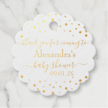 Pola-Dots & Script Thank You Baby Shower