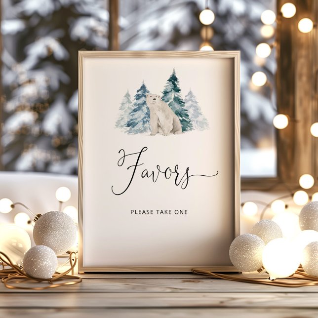 Pola ours baby shower Faveurs Poster (Créateur téléchargé)