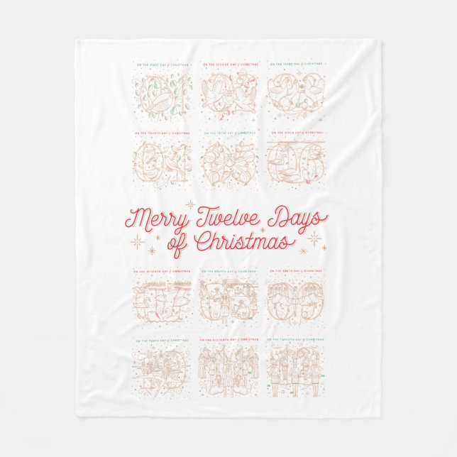 Polaire 12 Jours de couverture de Noël (Devant)