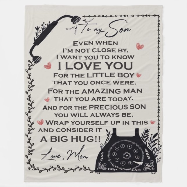 Polaire À ma couverture Fils, cadeau pour Fils (Devant)