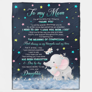 Polaire À ma maman, petite couverture d'éléphant, couve