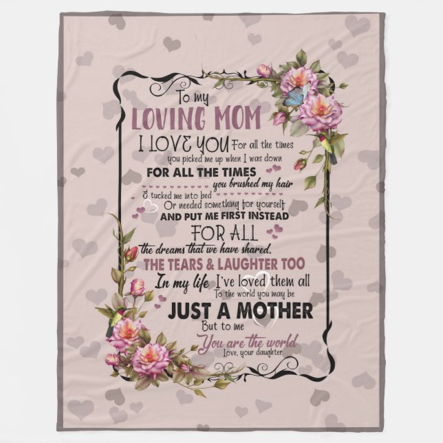 Polaire à ma mère aimante couverture de la fille (Devant)