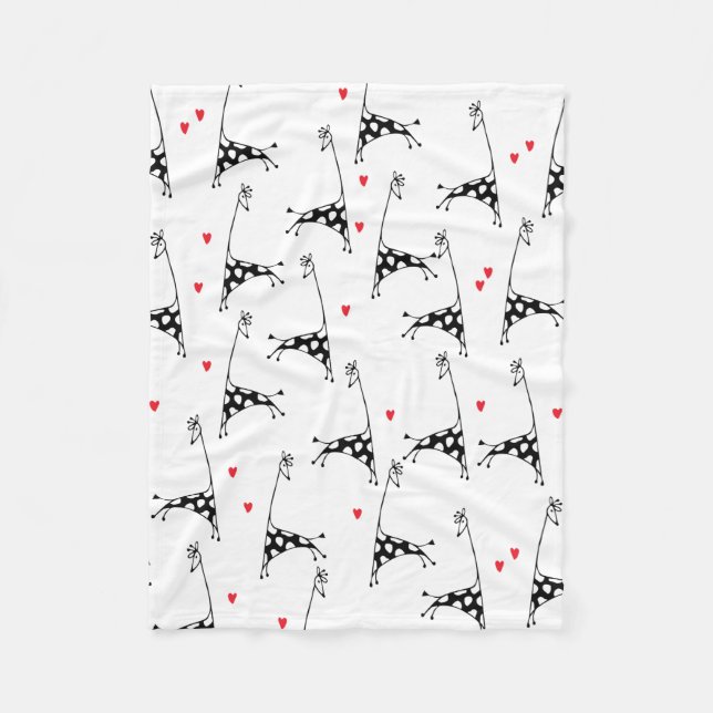 Polaire Amant de girafe - couverture d'ouatine (Devant)