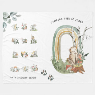 Polaire Animaux forestiers des bois   Bébé Couverture de j