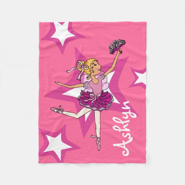 Polaire Ballerina blonde rose nom fille laine couverture d (Devant)
