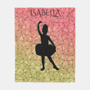 Polaire Ballerina flece couverture personnalisée de nom.