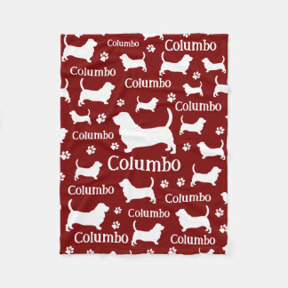 Polaire Basset Hound Couverture de chien personnalisée Cra