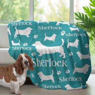 Polaire Basset Hound Couverture de chien personnalisée Tur