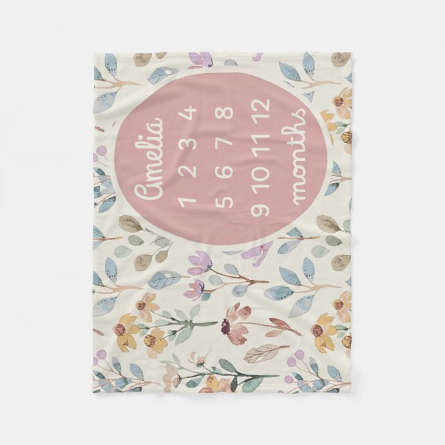 Polaire Bébé personnalisé Couverture en pierre de taille F (Devant)