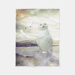 Polaire Belle couverture d'ouatine de hibou de Milou