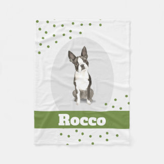 Polaire Boston Terrier Dog couverture de points personnali