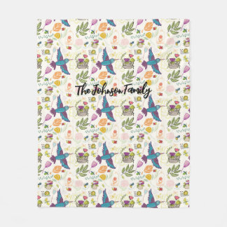 Polaire Cadeau cadeau à couverture personnalisée Oiseau et